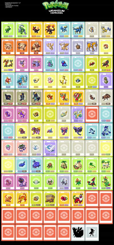 pokemon uranium pokedex